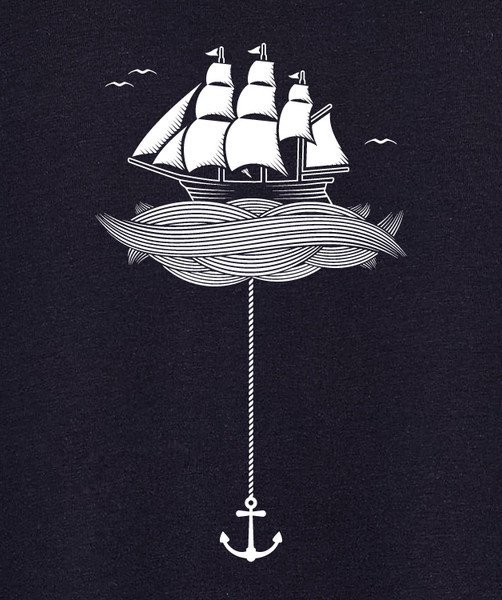 Esca T-Shirt Segelschiff Herren