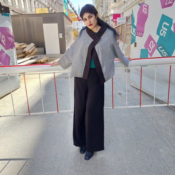 DC-Line Kimono Jacke aus Baumwoll Doppel Gaze